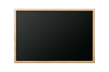 empty black chalkboard on white background
