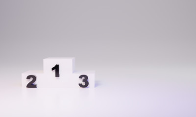 3D, victory podium, ranking concept, completion of sporting events