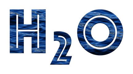 H2O Wasser Muster Text