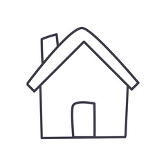 Fototapeta na wymiar Isolated house line style icon vector design