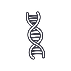 Isolated dna structure line style icon vector design