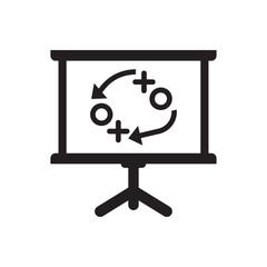 Presenting business plan icon