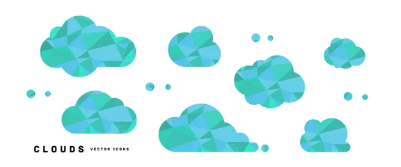 Tuinposter Crystal texture clouds vector illustration © creamfeeder