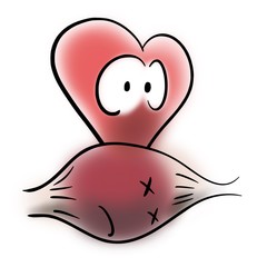 Scared heart and dead muscle