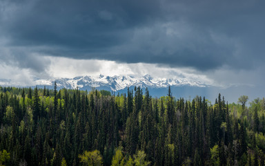 Dramatic Clouds over Canadian Coastal Mountains