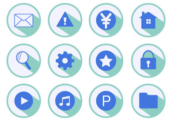 ネット系の丸いアイコンのセット