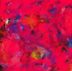 Bright abstract creative splashes and ink strokes effect. Artistic digital watercolor or paint.