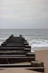 Quiet beach after summer ends