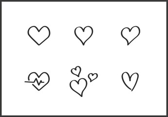 Hearts Love Icon Art Kit