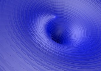 Abstract blue wave background. 3D illustration.