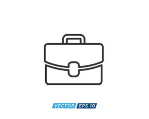 Suitcase or Briefcase Icon Design Vector
