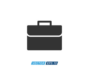 Suitcase or Briefcase Icon Design Vector