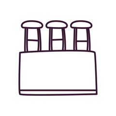 chemistry tubes line style icon vector design