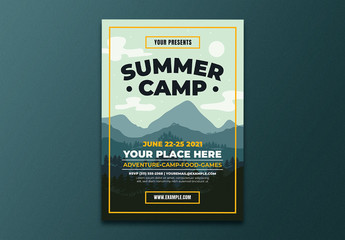 Summer Camp Event Flyer Layout