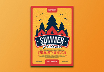 Summer Festival Event Flyer Layout