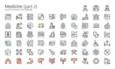 Medicine colored outline (part 2) (v.2)