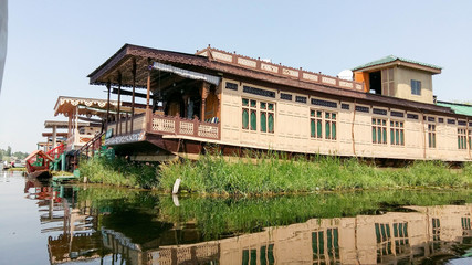Fototapeta na wymiar Dal lake in Srinagar, the summer capital of Jammu and Kashmir, India.