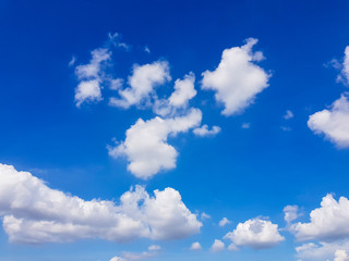 blue sky with clouds in the summer