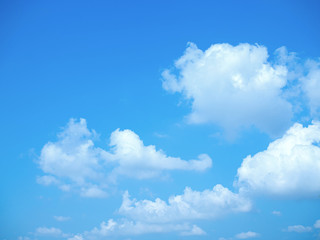 Naklejka na ściany i meble blue sky with clouds in the summer