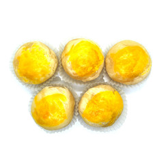 Thai cookie .Thai snacks cookie on white background