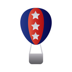 balloon air hot with stars degraded style