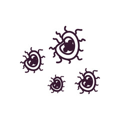 Covid 19 virus line style icon vector design