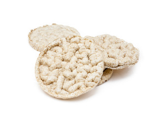 Cereal puffed sandwiches isolated on white background