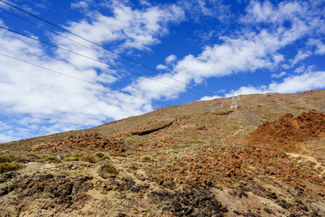 view from the observation deck beautiful landscape Teide Tenerife volcano, Canary Islands, Spain