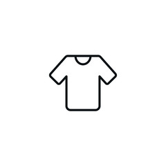 Minimal T-Shirt Icon - Vector Clothing Symbol