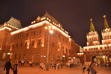 Naklejka premium 世界有数の有名な要塞 赤の広場（モスクワ）