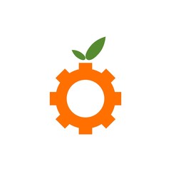 gear fruit vector design template illustration