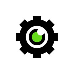 gear eye vector design template illustration