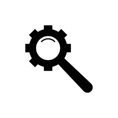 gear search vector design template illustration