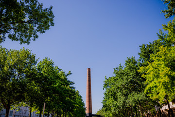 Le parc du centre dans le quartier des Gratte-Ciel à Villeurbanne