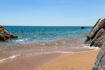 Sant Pol de Mar empty bays Spain