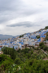 Obraz premium panoramic view and beautiful places of the city of chefchaouen in morocco