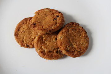 Set of biscuits on isolated background.