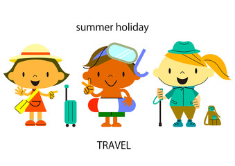 happy kids on summer holiday