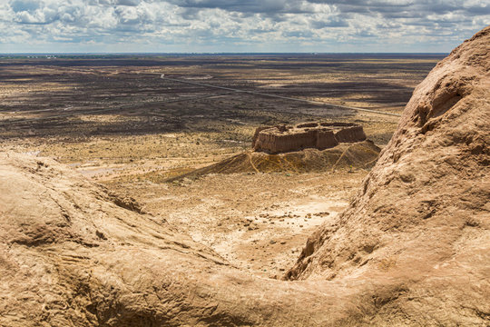 Ayaz Kala 2 site, part of Ayaz Qala fortress in Kyzylkum desert, Uzbekistan