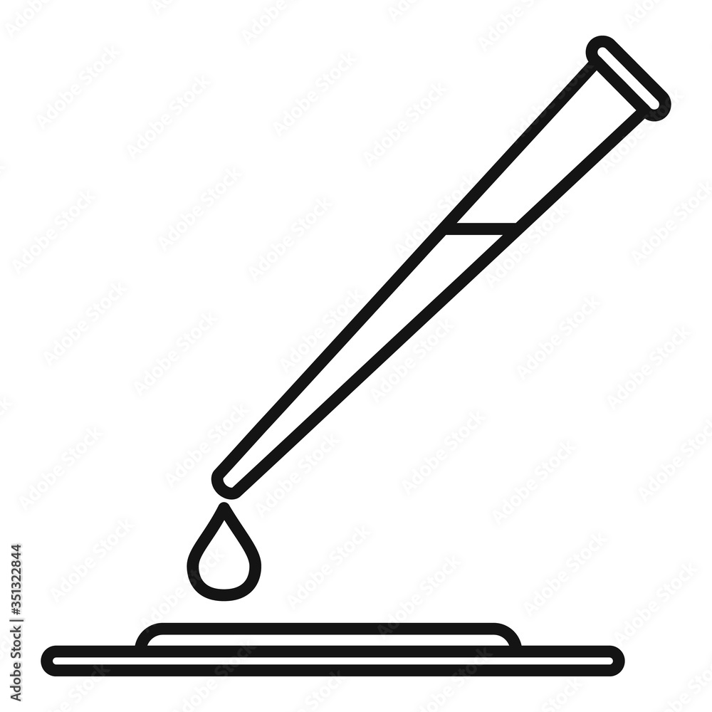 Aufkleber blood testing icon. outline blood testing vector icon for web design isolated on white background