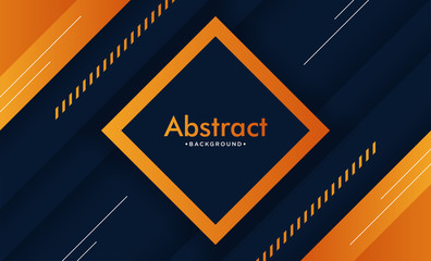 Abstract geometric orange wide background banner layout design.