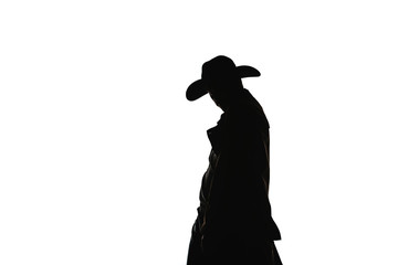 Modern style silhouette cowboy