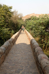 Ghiyasuddin Tughlaq's Tomb, The Outer Wall, Tuglakabad Fort, New Delhi, India, Asia (Photo...