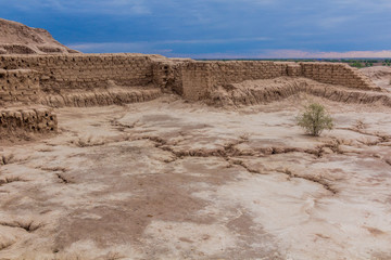Toprak (Topraq) Qala (Kala) fortress in Kyzylkum desert, Uzbekistan