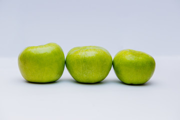 Green apple. Isolated on white background