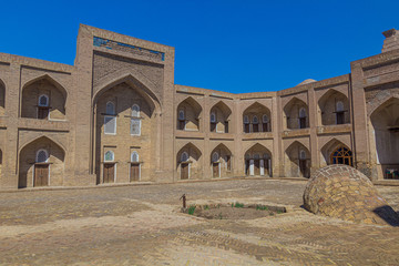 Courtyard in the old town of Khiva, Uzbekistan