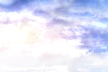 Abstract blue sky and dynamic clouds soft background texture with light blue white pattern for creative graphic design for banner, poster and cover booklet.
