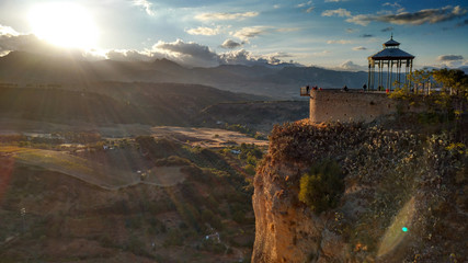 sunset on the cliffs of Ronda, Malaga