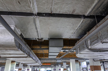 Ceiling insulation, ventilation system air ducts