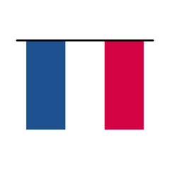 France flag line and fill style icon vector design